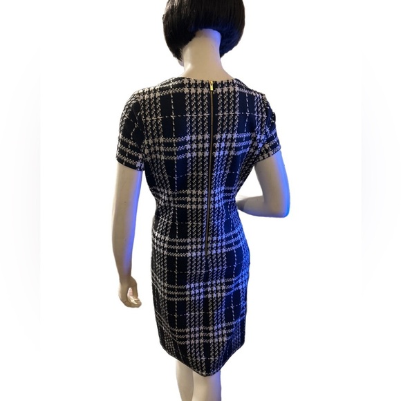Calvin Black and White Houndstooth Dress, Size 8 - Picture 2 of 2